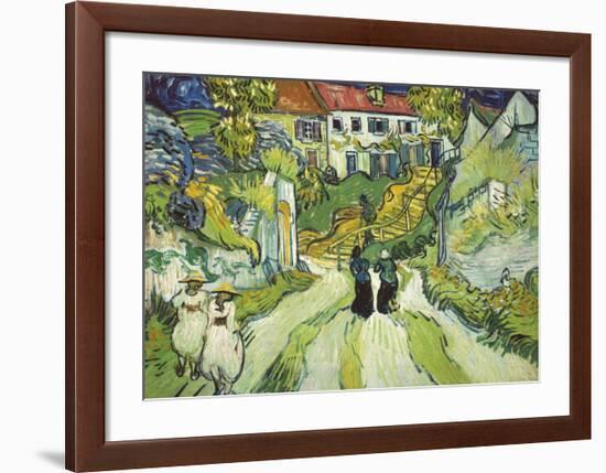 Stairway at Auvers, 1890-Vincent Van Gogh-Framed Premium Giclee Print