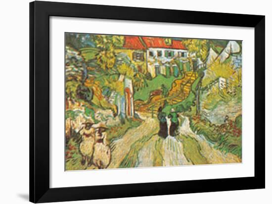 Stairway at Auvers-Vincent van Gogh-Framed Art Print