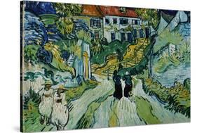 Stairway at Auvers-Vincent van Gogh-Stretched Canvas