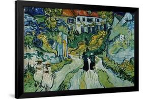 Stairway at Auvers-Vincent van Gogh-Framed Giclee Print