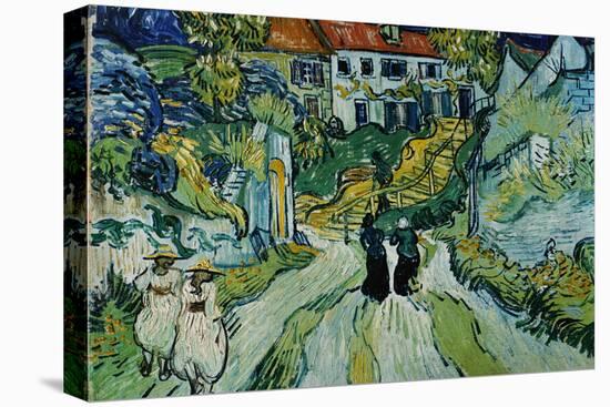 Stairway at Auvers-Vincent van Gogh-Stretched Canvas