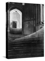 Stairway in Wells Cathedral, England-null-Stretched Canvas