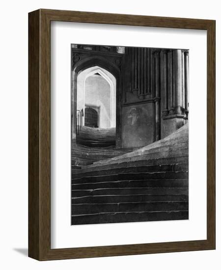 Stairway in Wells Cathedral, England-null-Framed Photographic Print