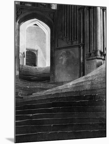 Stairway in Wells Cathedral, England-null-Mounted Photographic Print
