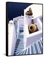 Stairway of a Whitewashed Church-Jonathan Hicks-Framed Stretched Canvas
