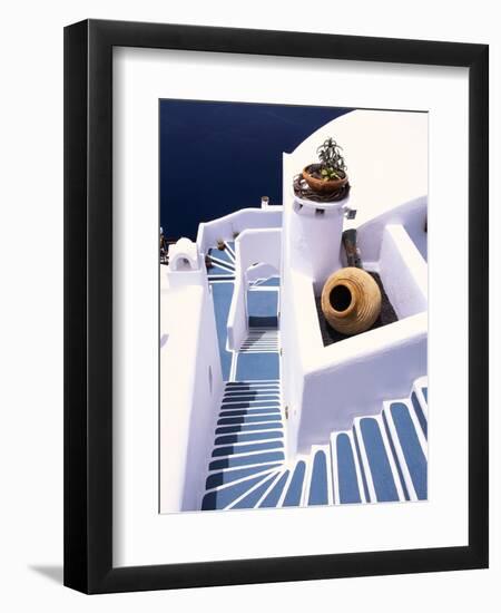 Stairway of a Whitewashed Church-Jonathan Hicks-Framed Premium Photographic Print