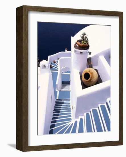 Stairway of a Whitewashed Church-Jonathan Hicks-Framed Photographic Print