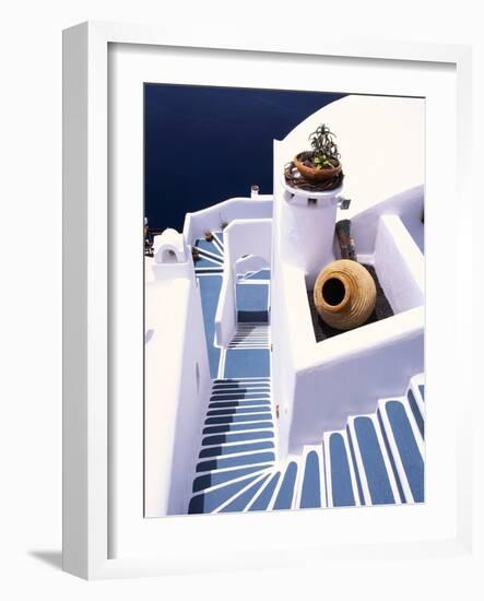 Stairway of a Whitewashed Church-Jonathan Hicks-Framed Photographic Print