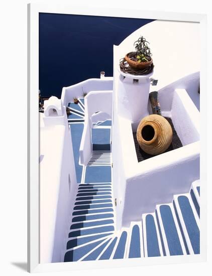 Stairway of a Whitewashed Church-Jonathan Hicks-Framed Photographic Print