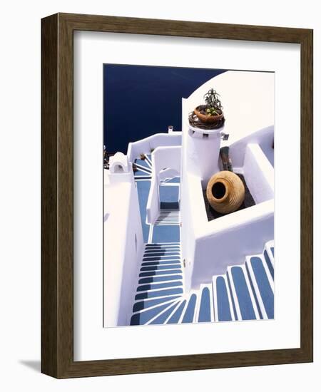 Stairway of a Whitewashed Church-Jonathan Hicks-Framed Photographic Print