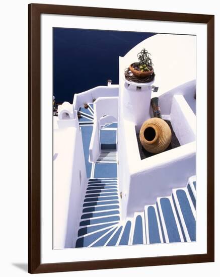 Stairway of a Whitewashed Church-Jonathan Hicks-Framed Photographic Print