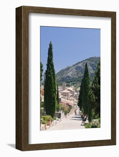 Stairway to Calvary, Behind Monastery on Puig De Maria Mountain, Pollenca-Markus Lange-Framed Photographic Print