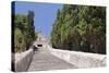 Stairway to Calvary with Chapel, Pollenca, Majorca (Mallorca)-Markus Lange-Stretched Canvas