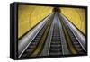 Stairway to Heaven in Washington DC Metrorail Escalator to Mass Transet Trains-Joseph Sohm-Framed Stretched Canvas