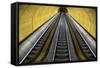 Stairway to Heaven in Washington DC Metrorail Escalator to Mass Transet Trains-Joseph Sohm-Framed Stretched Canvas