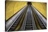 Stairway to Heaven in Washington DC Metrorail Escalator to Mass Transet Trains-Joseph Sohm-Stretched Canvas