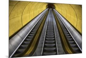 Stairway to Heaven in Washington DC Metrorail Escalator to Mass Transet Trains-Joseph Sohm-Mounted Premium Photographic Print