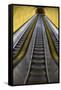 Stairway to Heaven in Washington DC Metrorail Escalator to Mass Transet Trains-Joseph Sohm-Framed Stretched Canvas