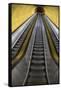 Stairway to Heaven in Washington DC Metrorail Escalator to Mass Transet Trains-Joseph Sohm-Framed Stretched Canvas