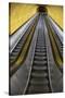 Stairway to Heaven in Washington DC Metrorail Escalator to Mass Transet Trains-Joseph Sohm-Stretched Canvas
