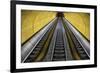 Stairway to Heaven in Washington DC Metrorail Escalator to Mass Transet Trains-Joseph Sohm-Framed Photographic Print