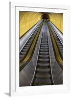 Stairway to Heaven in Washington DC Metrorail Escalator to Mass Transet Trains-Joseph Sohm-Framed Photographic Print