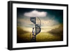 Stairway to Heaven-Ben Goossens-Framed Art Print