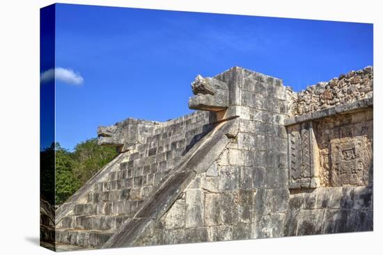 Stairway with Serpent Heads, Platform of Venus, Chichen Itza, Yucatan, Mexico, North America-Richard Maschmeyer-Stretched Canvas