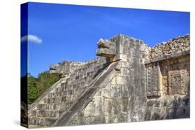 Stairway with Serpent Heads, Platform of Venus, Chichen Itza, Yucatan, Mexico, North America-Richard Maschmeyer-Stretched Canvas