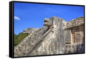 Stairway with Serpent Heads, Platform of Venus, Chichen Itza, Yucatan, Mexico, North America-Richard Maschmeyer-Framed Stretched Canvas