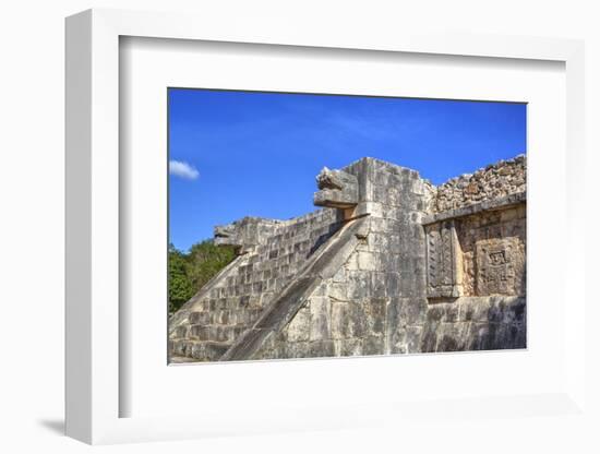 Stairway with Serpent Heads, Platform of Venus, Chichen Itza, Yucatan, Mexico, North America-Richard Maschmeyer-Framed Photographic Print