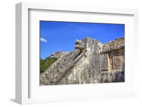 Stairway with Serpent Heads, Platform of Venus, Chichen Itza, Yucatan, Mexico, North America-Richard Maschmeyer-Framed Photographic Print