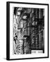 Stairways, Fire Escapes, Black and White Photography, Street Times Square, Manhattan, New York, US-Philippe Hugonnard-Framed Premium Photographic Print