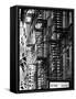 Stairways, Fire Escapes, Black and White Photography, Street Times Square, Manhattan, New York, US-Philippe Hugonnard-Framed Stretched Canvas