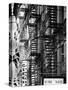 Stairways, Fire Escapes, Black and White Photography, Street Times Square, Manhattan, New York, US-Philippe Hugonnard-Stretched Canvas