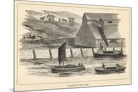 Staith from Which Coal is Being Transferred onto Barges on the River Tyne North-East England-null-Mounted Art Print