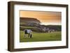 Staithes fishing village and distant Boulby Cliffs, England-John Potter-Framed Photographic Print