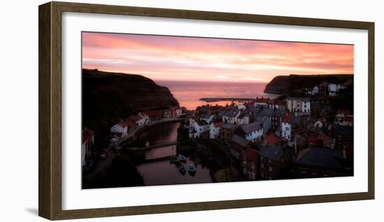 Staithes sunrise, Yorkshire, England, United Kingdom, Europe-Karen Deakin-Framed Photographic Print