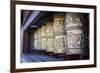 Stakna Monastery, Ladakh, North India, Asia. Buddhist prayer wheels.-ClickAlps-Framed Photographic Print