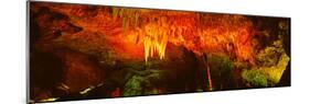 Stalactites and Stalagmites Formation in a Cave, Carlsbad Caverns National Park-null-Mounted Photographic Print
