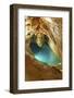 Stalactites and Turquoise Pool, Grotte De Trabuc, France-Mark Taylor-Framed Photographic Print