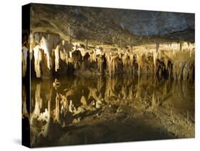 Stalactites Stalagmites, Louray Caverns, Virginia, USA-Merrill Images-Stretched Canvas