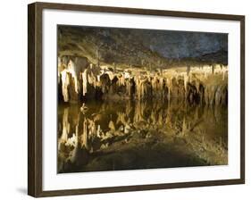 Stalactites Stalagmites, Louray Caverns, Virginia, USA-Merrill Images-Framed Photographic Print