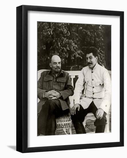 Stalin and Lenin. August 1922, 1922-null-Framed Giclee Print