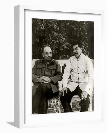 Stalin and Lenin. August 1922, 1922-null-Framed Giclee Print