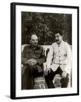 Stalin and Lenin. August 1922, 1922-null-Framed Giclee Print