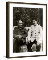 Stalin and Lenin. August 1922, 1922-null-Framed Giclee Print