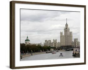 Stalin Era Building at Kotelnicheskaya Embankment, Moscow, Russia-Yadid Levy-Framed Photographic Print