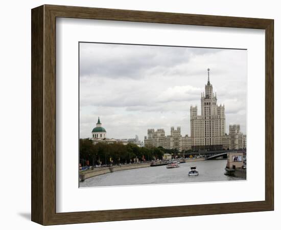 Stalin Era Building at Kotelnicheskaya Embankment, Moscow, Russia-Yadid Levy-Framed Photographic Print