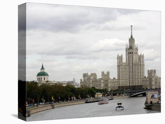 Stalin Era Building at Kotelnicheskaya Embankment, Moscow, Russia-Yadid Levy-Stretched Canvas